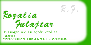 rozalia fulajtar business card