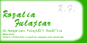 rozalia fulajtar business card